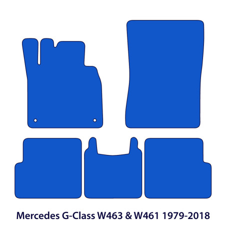 Dywaniki welurowe linia Exclusive do Mercedes G-Class - 1990-2022 - W463 & W461 - Czarne Exclusive