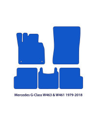 Dywaniki welurowe linia Exclusive do Mercedes G-Class - 1990-2022 - W463 & W461 - Czarne Exclusive