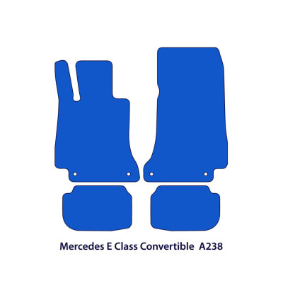 Dywaniki welurowe linia Exclusive do Mercedes E-Class - 2017-2023 - Cabrio & Coupé A238 & C238 - Czarne Exclusive