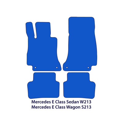 Dywaniki welurowe linia Exclusive do Mercedes E-Class - 2016-2023 - W213 & S213 - Czarne Exclusive