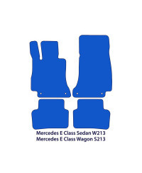 Dywaniki welurowe linia Exclusive do Mercedes E-Class - 2016-2023 - W213 & S213 - Czarne Exclusive