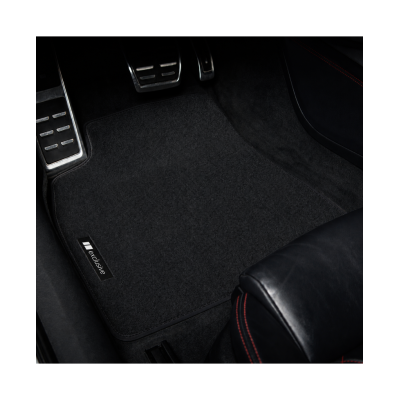 Dywaniki welurowe linia Exclusive do Mercedes E-Class - 2016-2023 - W213 & S213 - Czarne Exclusive