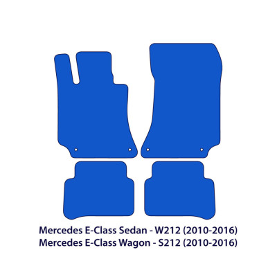 Dywaniki welurowe linia Exclusive do Mercedes E-Class - 2009-2016 - W212 & S212 - Czarne Exclusive