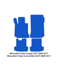 Dywaniki welurowe linia Exclusive do Mercedes E-Class - 2009-2017 Coupé & Cabrio C207 & A207 - Czarne Exclusive