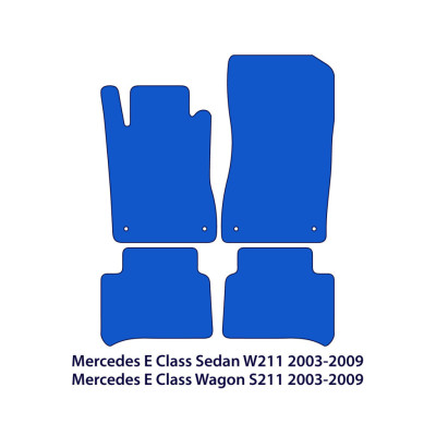 Dywaniki welurowe linia Exclusive do Mercedes E-Class - 2002-2009 - W211 & S211 - Czarne Exclusive
