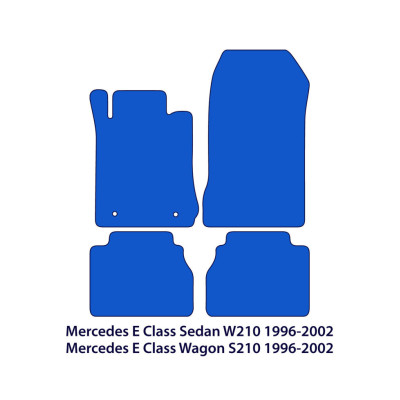 Dywaniki welurowe linia Exclusive do Mercedes E-Class - 1995-2003 - W210 & S210 - Czarne Exclusive