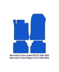 Dywaniki welurowe linia Exclusive do Mercedes E-Class - 1995-2003 - W210 & S210 - Czarne Exclusive