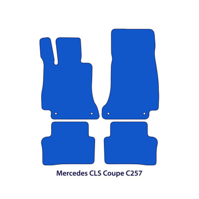 Dywaniki welurowe linia Exclusive do Mercedes CLS - 2018-2023 - C257 - Czarne Exclusive