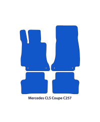 Dywaniki welurowe linia Exclusive do Mercedes CLS - 2018-2023 - C257 - Czarne Exclusive