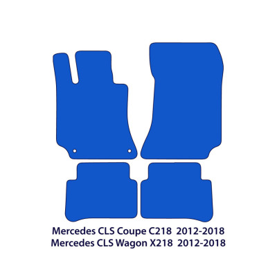 Dywaniki welurowe linia Exclusive do Mercedes CLS - 2011-2018 - C218 & X218 - Czarne Exclusive
