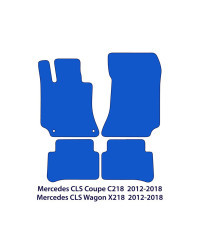 Dywaniki welurowe linia Exclusive do Mercedes CLS - 2011-2018 - C218 & X218 - Czarne Exclusive