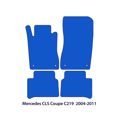 Dywaniki welurowe linia Exclusive do Mercedes CLS - 2004-2010 - C219 - Czarne Exclusive