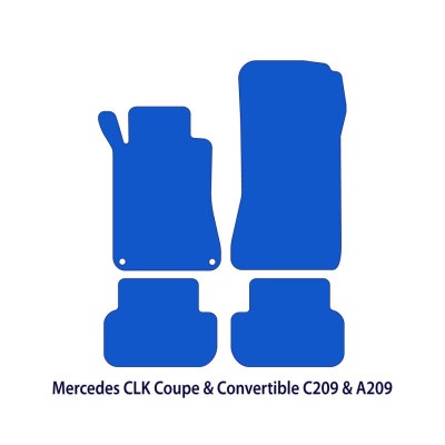 Dywaniki welurowe linia Exclusive do Mercedes CLK - Coupé & Cabrio C209 & A209 - Czarne Exclusive