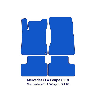 Dywaniki welurowe linia Exclusive do Mercedes CLA - 2019-2026- C118 & X118 - Czarne Exclusive