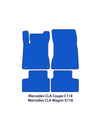 Dywaniki welurowe linia Exclusive do Mercedes CLA - 2019-2026- C118 & X118 - Czarne Exclusive