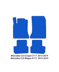 Dywaniki welurowe linia Exclusive do Mercedes CLA - 2013-2019 - C117 & X117 - Czarne Exclusive
