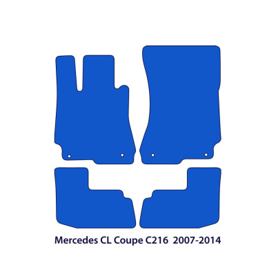Dywaniki welurowe linia Exclusive do Mercedes CL - 2006-2014 - Coupé C216 - Czarne Exclusive