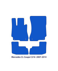 Dywaniki welurowe linia Exclusive do Mercedes CL - 2006-2014 - Coupé C216 - Czarne Exclusive