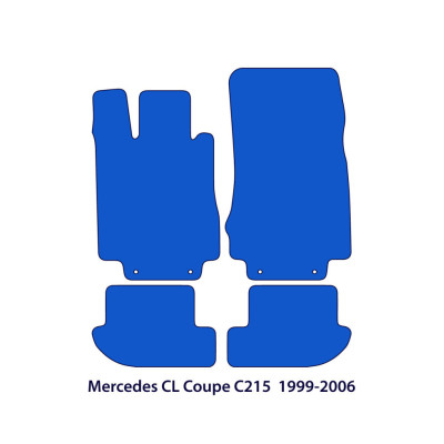 Dywaniki welurowe linia Exclusive do Mercedes CL - 1999-2006 - Coupé C215 - Czarne Exclusive