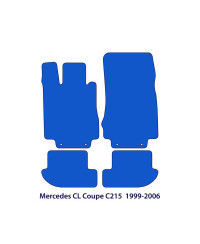Dywaniki welurowe linia Exclusive do Mercedes CL - 1999-2006 - Coupé C215 - Czarne Exclusive