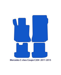 Dywaniki welurowe linia Exclusive do Mercedes C-Class - 2011-2015 - Coupé C204 - Czarne Exclusive