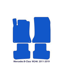 Dywaniki welurowe linia Exclusive do Mercedes B-Class - 2011-2018 - W246 - Czarne Exclusive