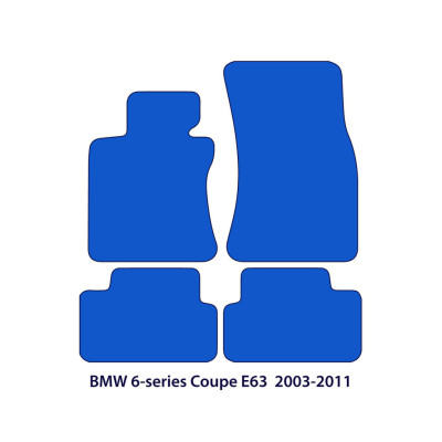 Dywaniki welurowe linia Exclusive do BMW Serii 6 Coupé 2003-2011 - E63 - Czarne Exclusive