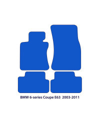 Dywaniki welurowe linia Exclusive do BMW Serii 6 Coupé 2003-2011 - E63 - Czarne Exclusive
