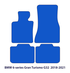 Dywaniki welurowe linia Exclusive do BMW Serii 6 Gran Turismo 2017-2023 - G32 - Czarne Exclusive
