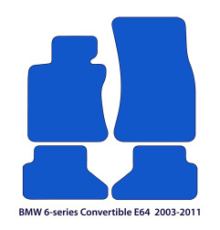 Dywaniki welurowe linia Exclusive do BMW Serii 6 Cabrio 2004-2011 - E64 - Czarne Exclusive