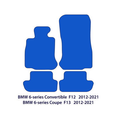 Dywaniki welurowe linia Exclusive do BMW Serii 6 Cabrio & Coupé 2012-2018 - F12, F13 - Czarne Exclusive
