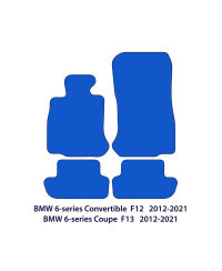Dywaniki welurowe linia Exclusive do BMW Serii 6 Cabrio & Coupé 2012-2018 - F12, F13 - Czarne Exclusive