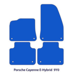 Dywaniki welurowe do Porsche Cayenne - E-Hybrid - 2019-2025 - 9Y0 & 9Y3 - Czarne