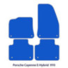 Dywaniki welurowe do Porsche Cayenne - E-Hybrid - 2019-2025 - 9Y0 & 9Y3 - Czarne