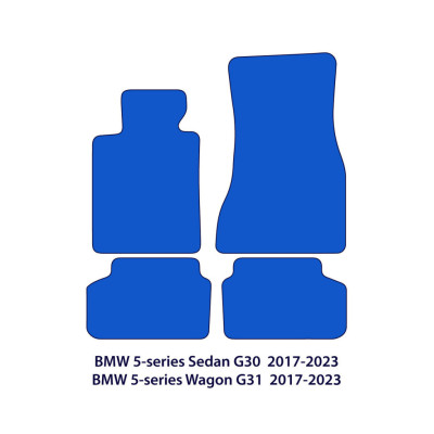 Dywaniki welurowe linia Exclusive do BMW Serii 5 2016-2024 - G30, G31, F90 - Czarne Exclusive