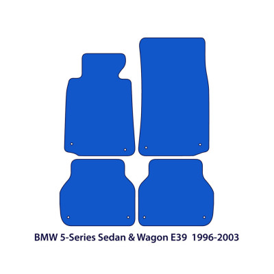 Dywaniki welurowe linia Exclusive do BMW Serii 5 - 1995-2004 - E39 - Czarne Exclusive