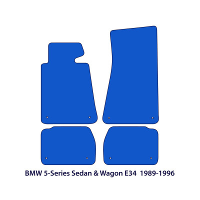 Dywaniki welurowe linia Exclusive do BMW Serii 5 - 1988-1996 - E34 - Czarne Exclusive