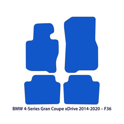 Dywaniki welurowe linia Exclusive do BMW Serii 4 Gran Coupé xDrive 2014-2020 - F36 - Czarne Exclusive