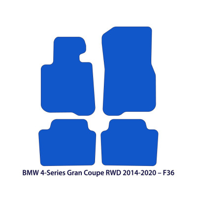 Dywaniki welurowe linia Exclusive do BMW Serii 4 Gran Coupé RWD 2014-2020 - F36 - Czarne Exclusive