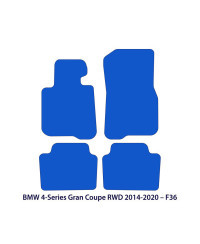 Dywaniki welurowe linia Exclusive do BMW Serii 4 Gran Coupé RWD 2014-2020 - F36 - Czarne Exclusive