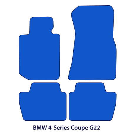 Dywaniki welurowe linia Exclusive do BMW Serii 4 Coupé 2020-2026 - G22, G82 - Czarne Exclusive