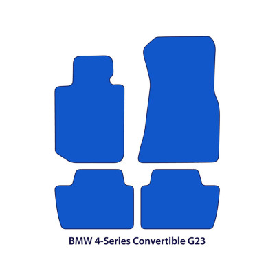 Dywaniki welurowe linia Exclusive do BMW Serii 4 Cabrio 2020-2026 - G23, G83 - Czarne Exclusive