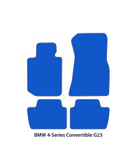 Dywaniki welurowe linia Exclusive do BMW Serii 4 Cabrio 2020-2026 - G23, G83 - Czarne Exclusive
