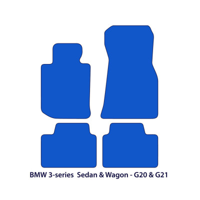 Dywaniki welurowe linia Exclusive do BMW Serii 3 - Sedan 2018-2026 & Kombi 2020-2026 G20, G21, G80 - Czarne Exclusive