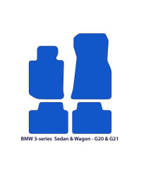 Dywaniki welurowe linia Exclusive do BMW Serii 3 - Sedan 2018-2026 & Kombi 2020-2026 G20, G21, G80 - Czarne Exclusive