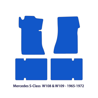 Dywaniki welurowe linia Exclusive do Mercedes W108 & W109 1965-1972 - Czarne Exclusive