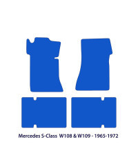 Dywaniki welurowe linia Exclusive do Mercedes W108 & W109 1965-1972 - Czarne Exclusive