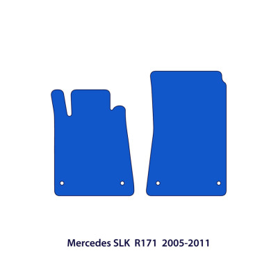 Dywaniki welurowe linia Exclusive do Mercedes SLK 2004-2011 - R171 - Czarne Exclusive