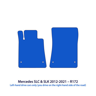 Dywaniki welurowe linia Exclusive do Mercedes SLK & SLC 2011-2020 - R172 - Czarne Exclusive