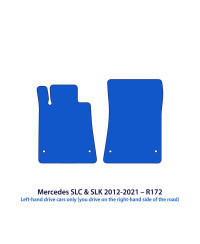 Dywaniki welurowe linia Exclusive do Mercedes SLK & SLC 2011-2020 - R172 - Czarne Exclusive